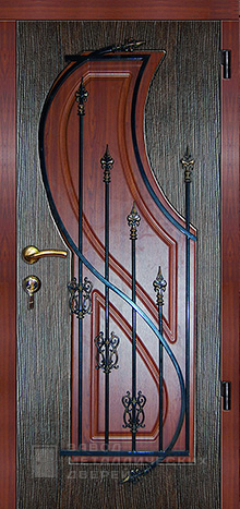 Фото «Дверь с ковкой №8» в Аперелевке